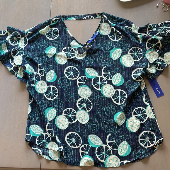 Apt. 9 Blouse V-Neck Front and Back Size XL - Picture 4 of 12